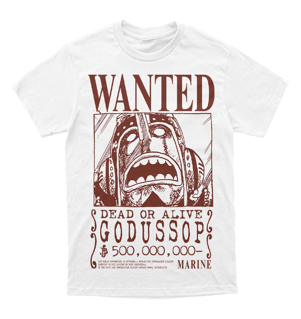 Polera One Piece - Wanted - God Ussop