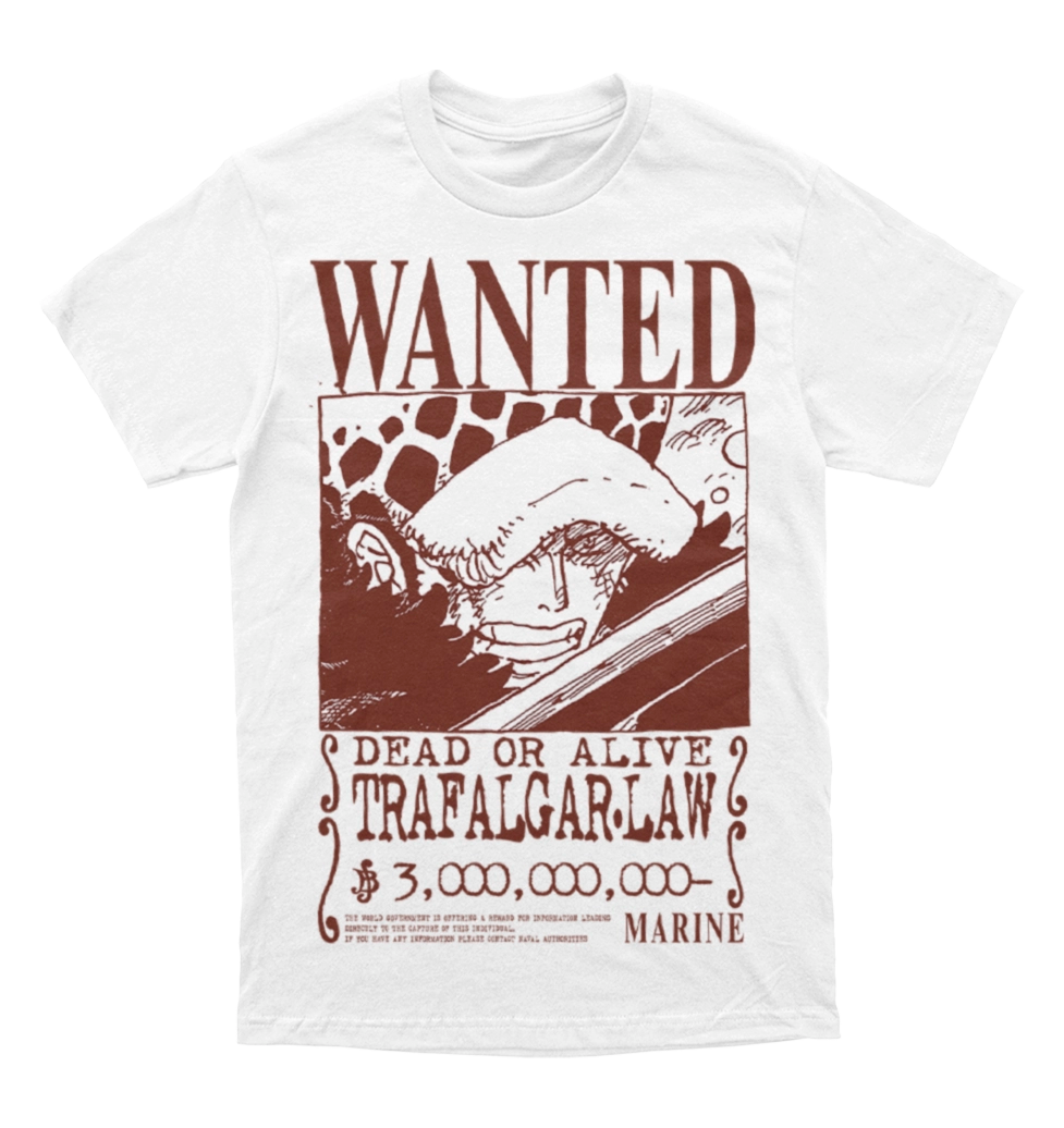 Polera One Piece - Wanted - Trafalgar Law