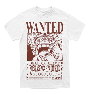 Polera One Piece - Wanted - Eustass "Captain" Kid