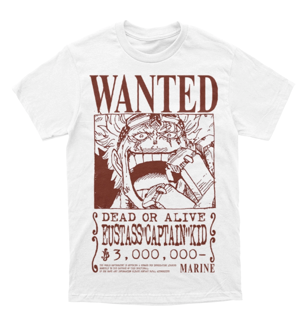 Polera One Piece - Wanted - Eustass "Captain" Kid