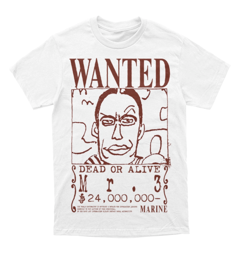 Polera One Piece - Wanted - Mr 3 - Galdino