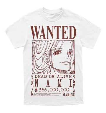 Polera One Piece - Wanted - Nami