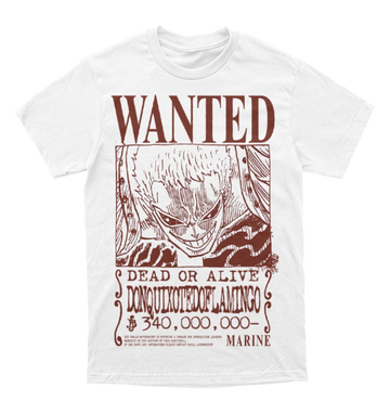 Polera One Piece - Wanted - Donquixote Doflamingo