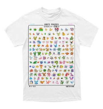 Polera Kanto Pokedex (shiny)