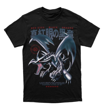 Polera Dragón Negro de Ojos Rojos