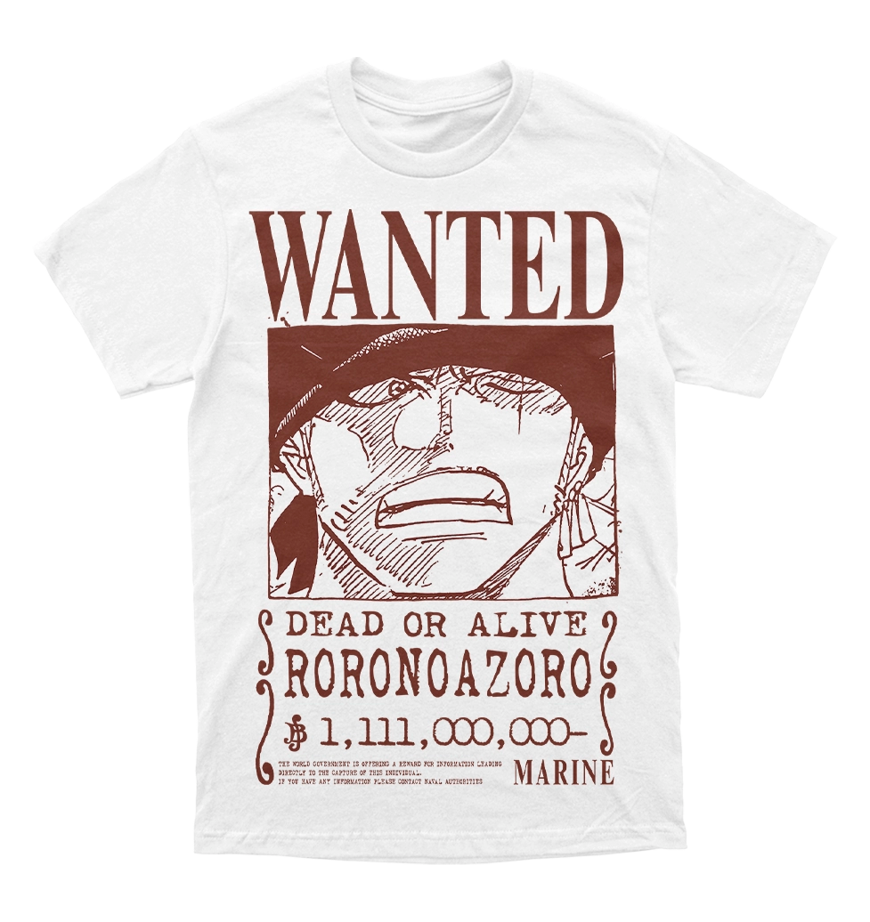 Polera One Piece - Wanted - Roronoa Zoro
