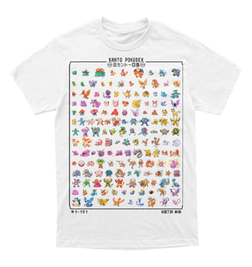 Polera Kanto Pokedex