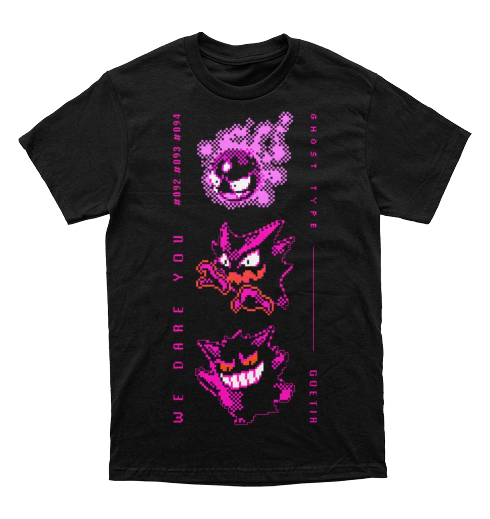Polera Pokemon - Gastly, Haunter y Gengar - Silver