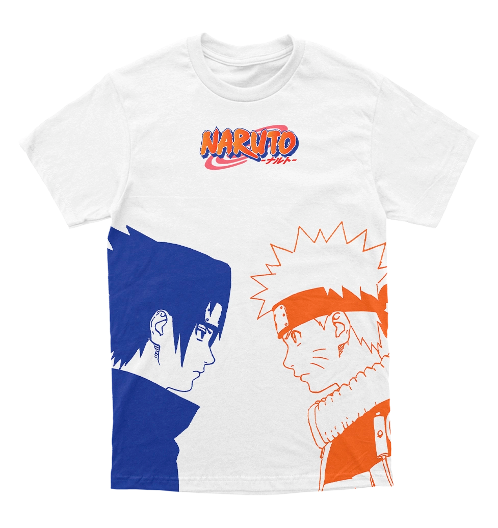 Polera Naruto - Naruto y Sasuke - Lineart