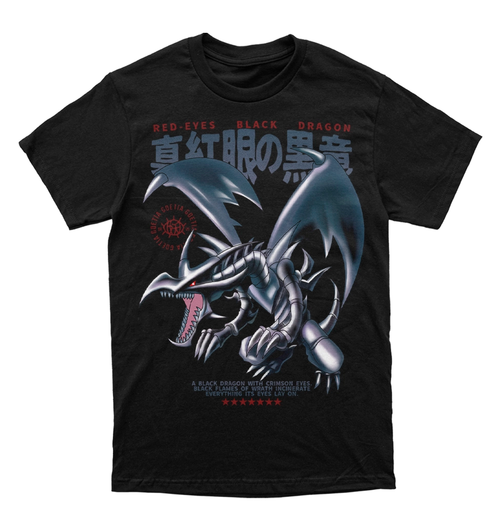 Polera YU-GI-OH! - Dragón Negro de Ojos Rojos