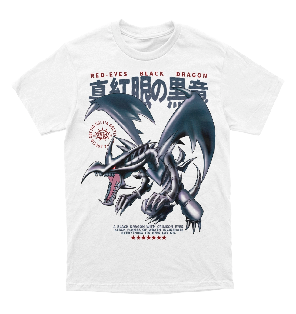 Polera YU-GI-OH! - Dragón Negro de Ojos Rojos