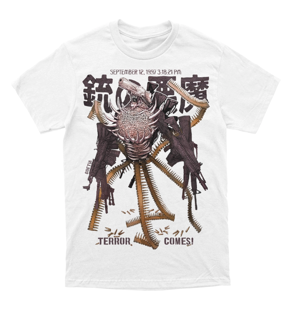 Polera Chainsaw Man - Demonio Pistola