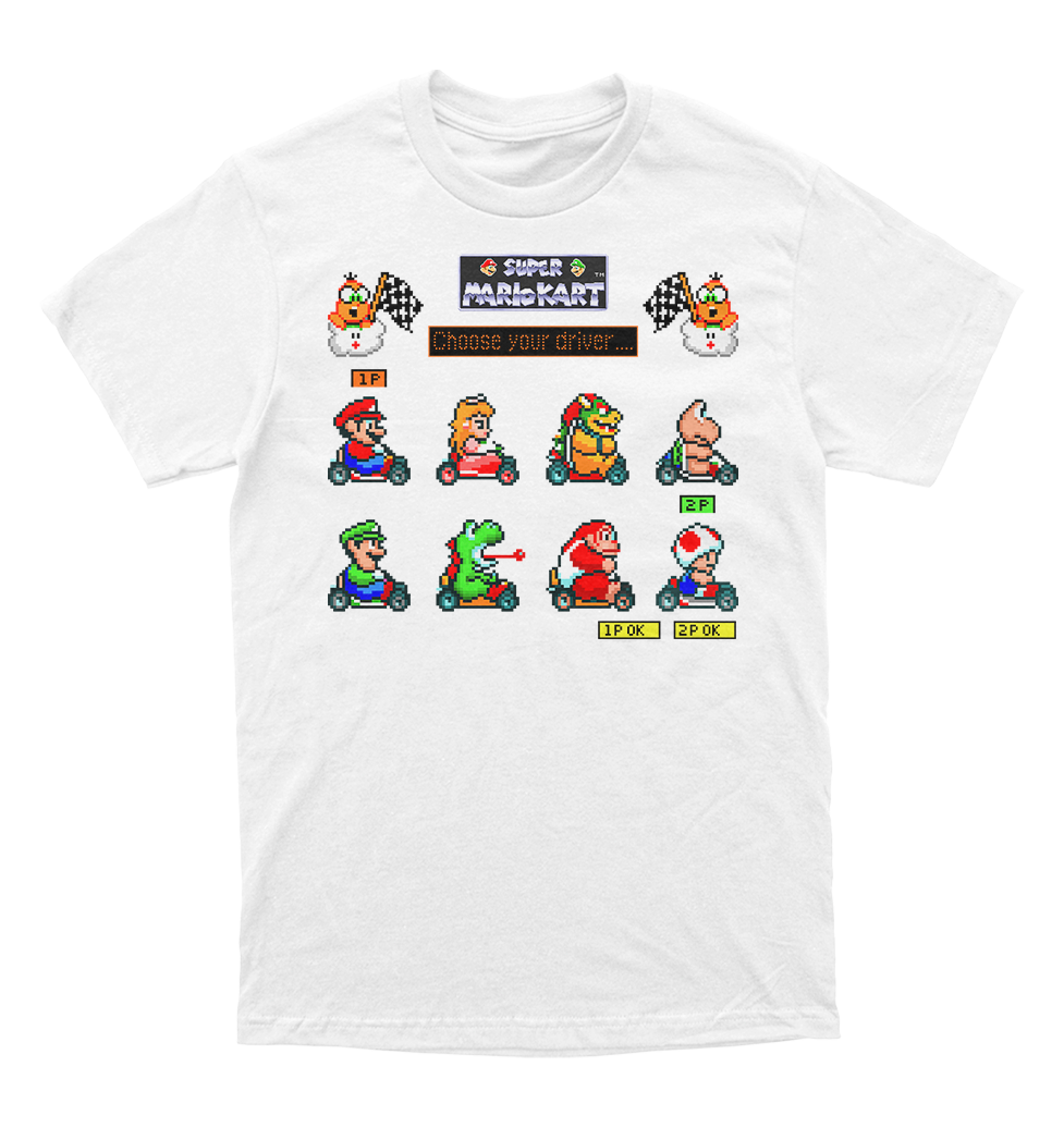 Polera Super Mario Bros - Super Mario Kart - Character Select