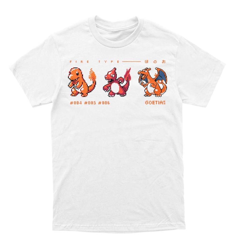 Polera Pokemon - Charmander evolucion