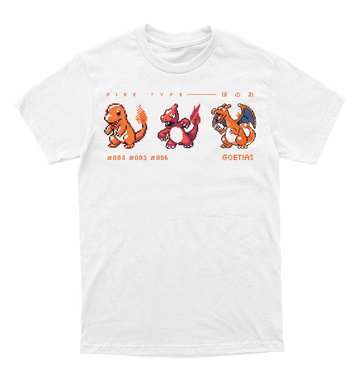 Polera Pokemon - Charmander evolucion