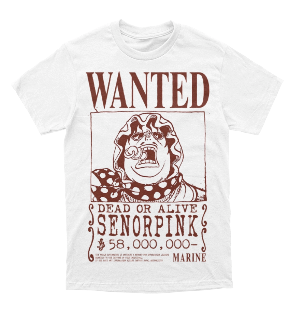 Polera One Piece Wanted (Señor Pink)