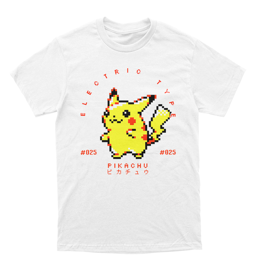 Polera Pokemon - Pikachu Pixel