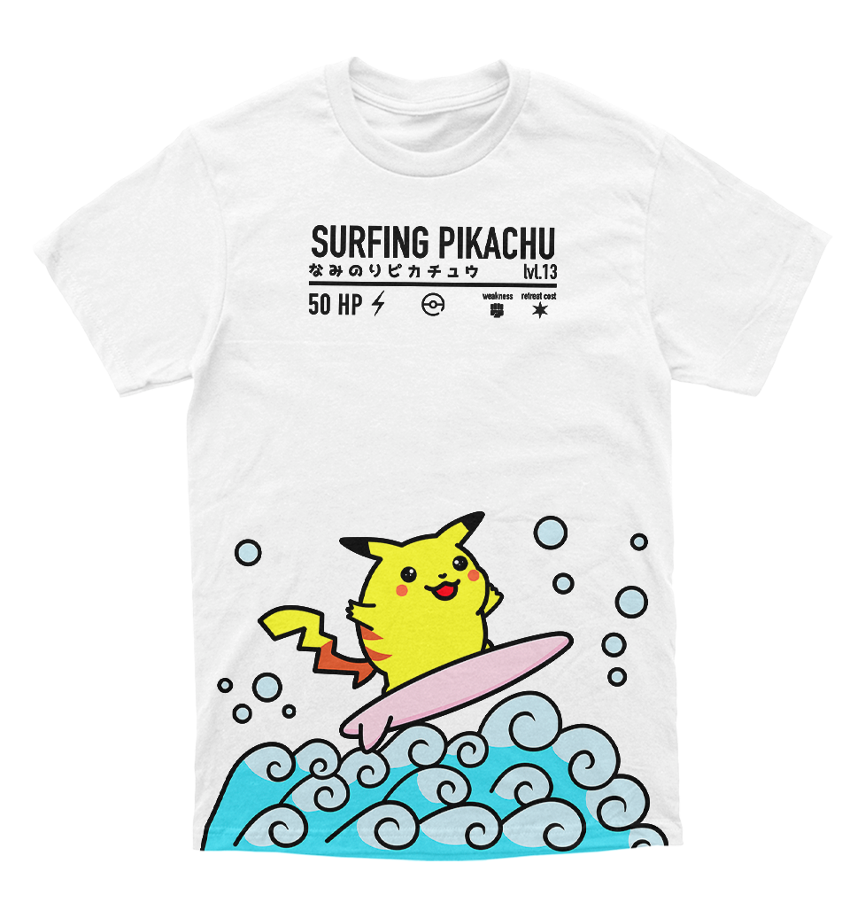 Polera Pokemon - Pikachu Surfing - Bottom