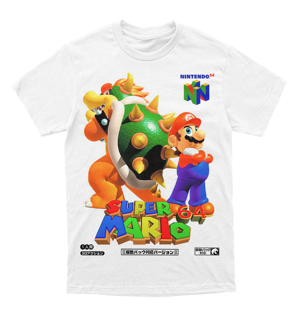 Polera Super Mario 64 - Mario y Bowser