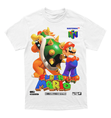 Polera Super Mario 64 - Mario y Bowser