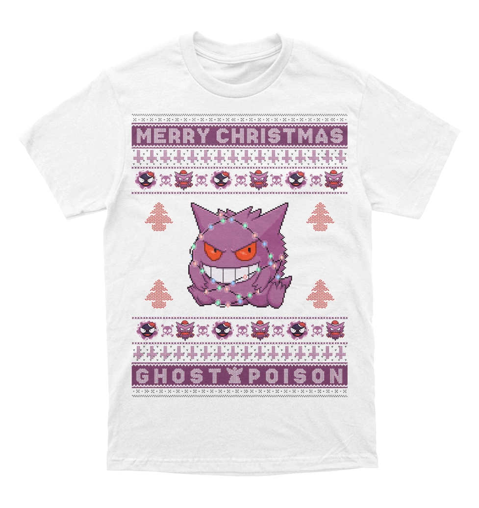 Polera Pokemon - Gengar - Navidad