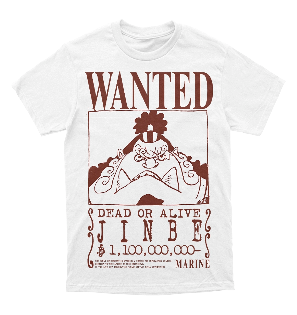 Polera One Piece Wanted (Jinbe)