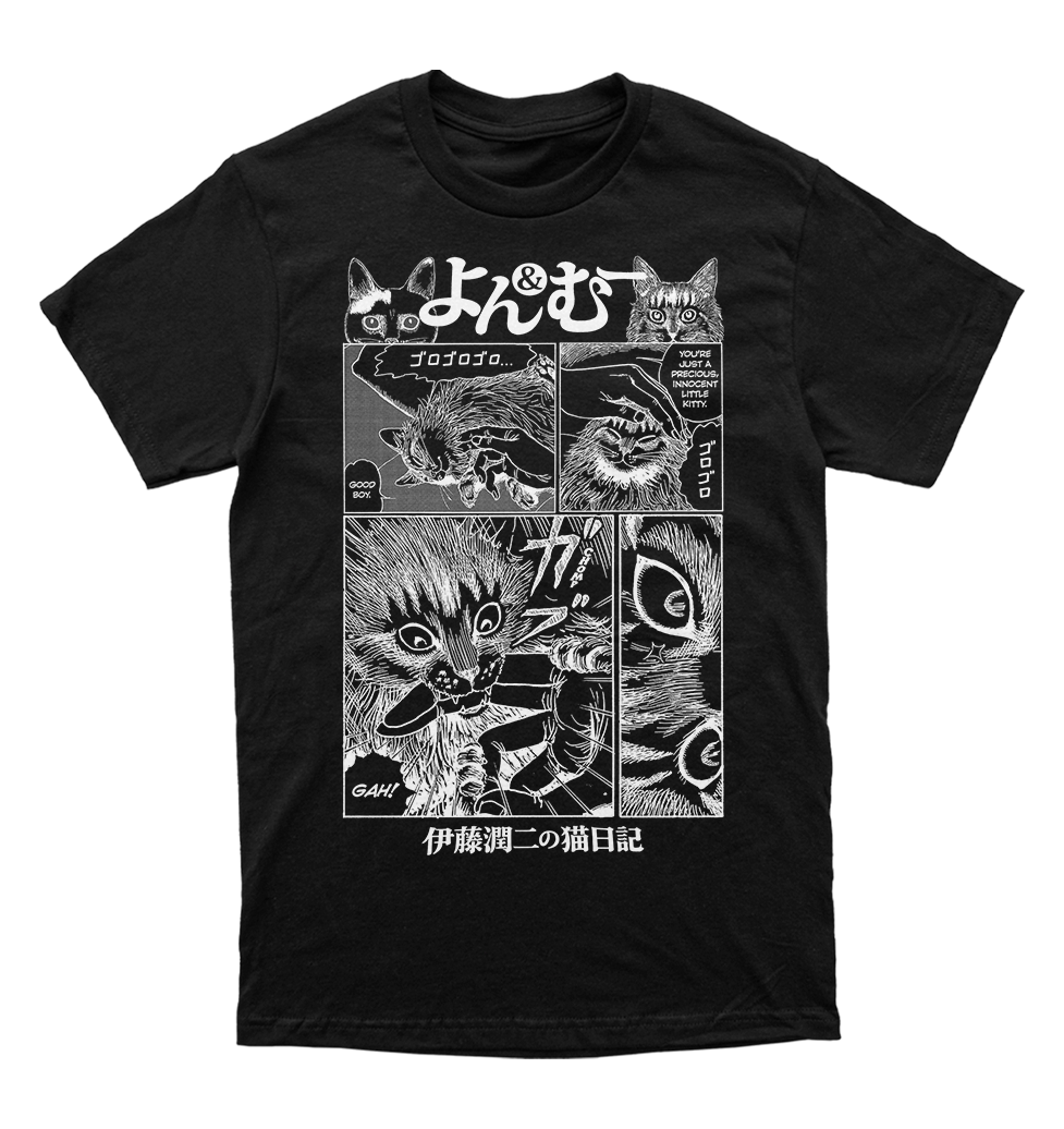 Polera Horror - Junji Ito - Diario gatuno : Yon & Mu - Mordida