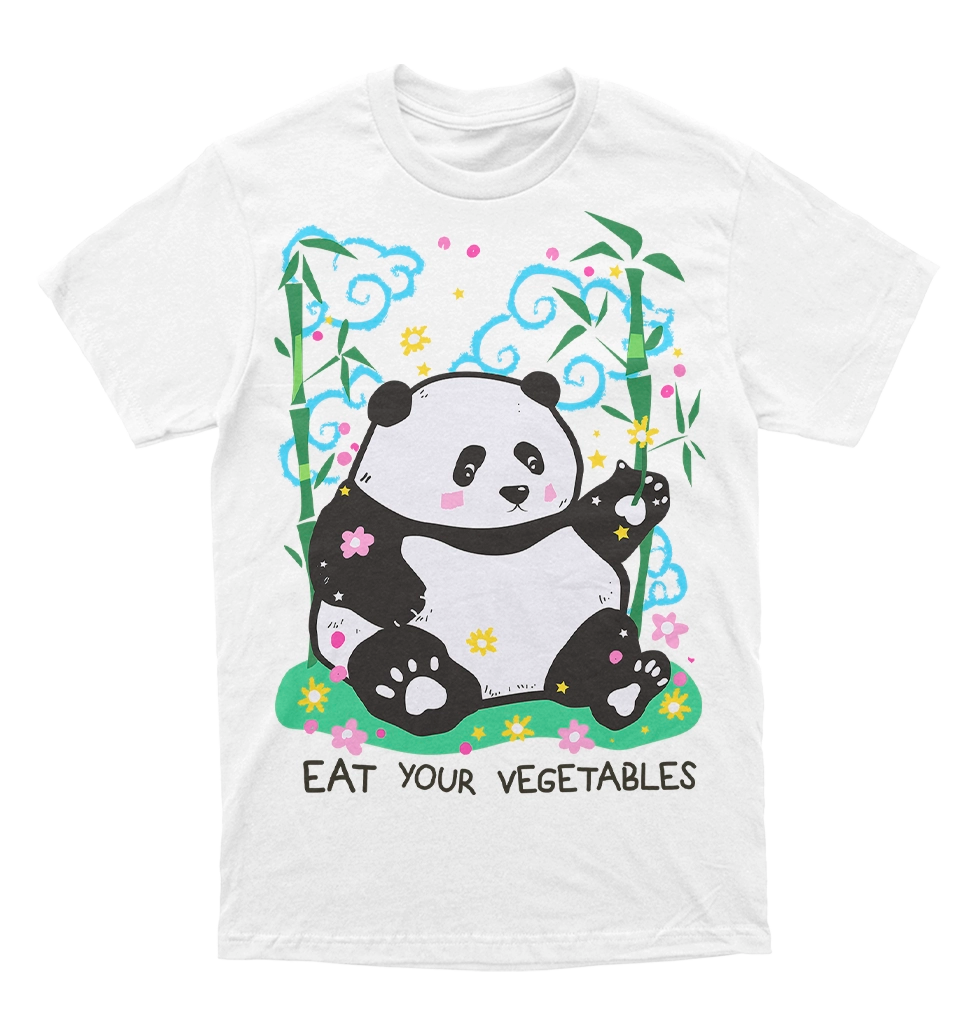 Polera Panda (eat your vegetables)