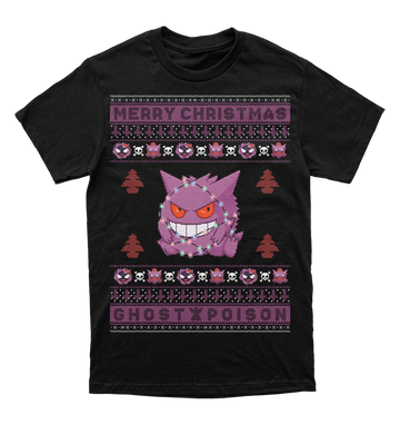 Polera Pokemon - Gengar - Navidad