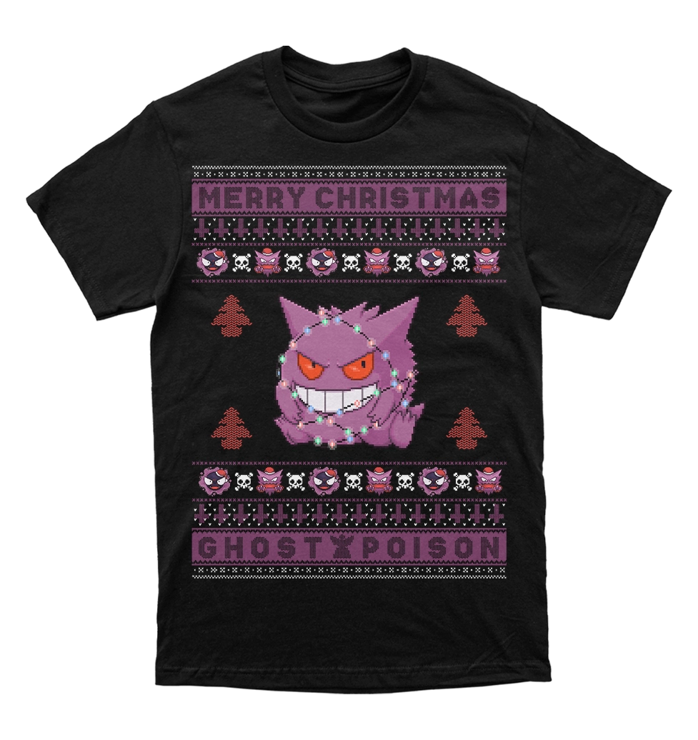 Polera Pokemon - Gengar - Navidad