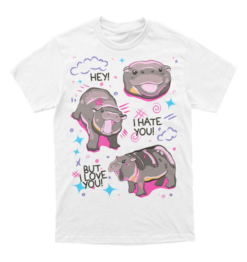 Polera Hipopotamo (i hate you but i love you)