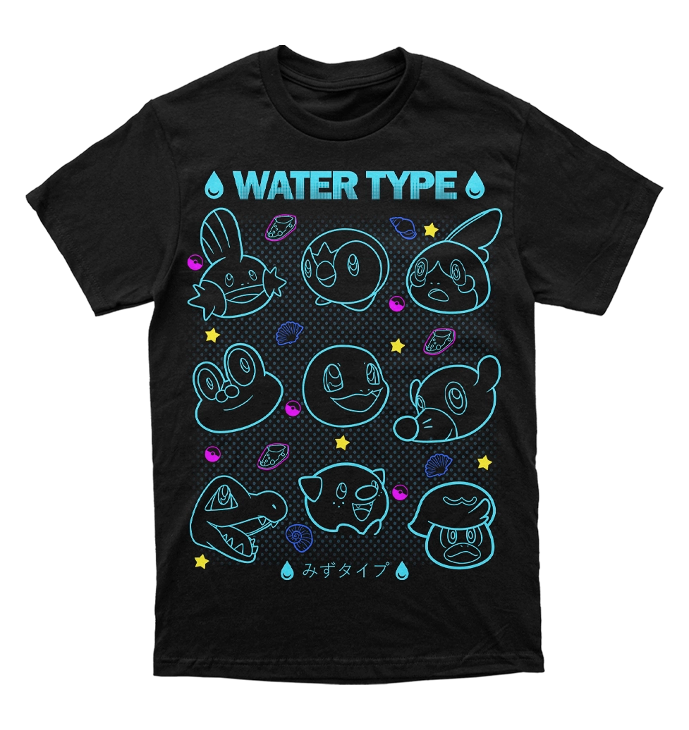 Polera Pokemon - starters water - Iniciales agua