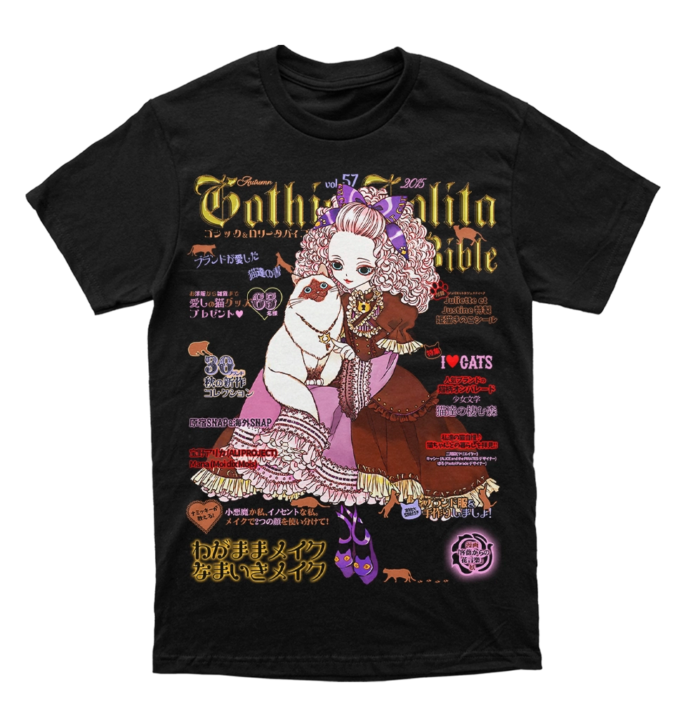 Polera Gothic & Lolita Bible - i love cats