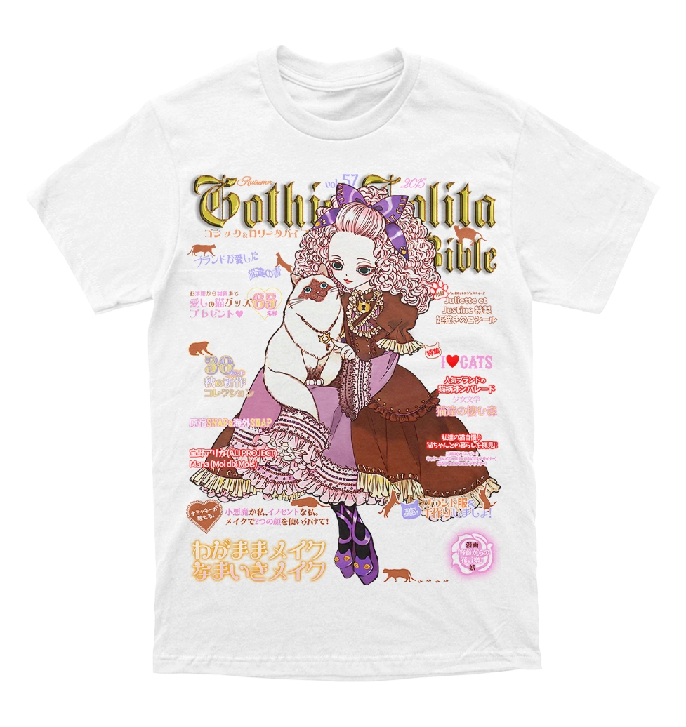 Polera Gothic & Lolita Bible - i love cats