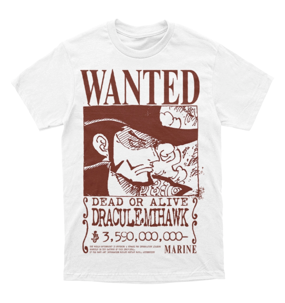 Polera One Piece - Wanted - Dracule Mihawk