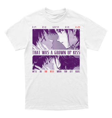 Polera Evangelion - Misato y Shinji - grow up kiss