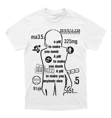 Polera Marilyn Manson - Coma White