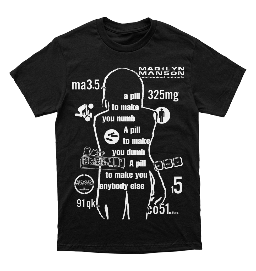 Polera Marilyn Manson - Coma White