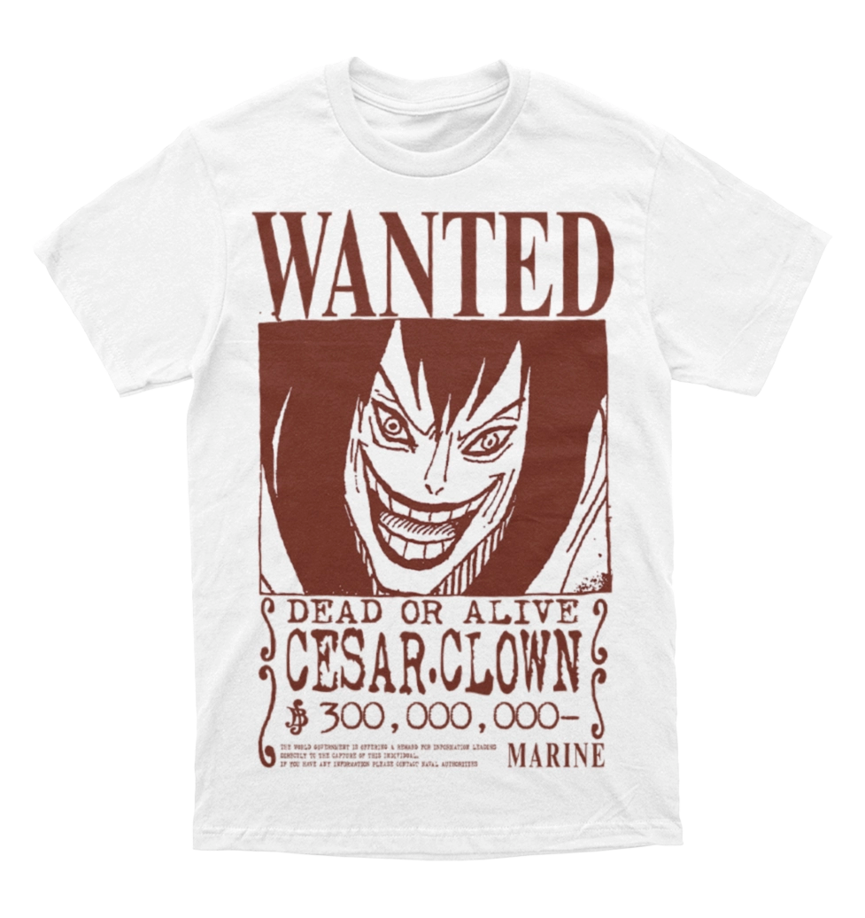 Polera One Piece - Wanted - Cesar Clown