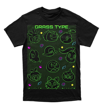 Polera Pokemon - Iniciales Planta