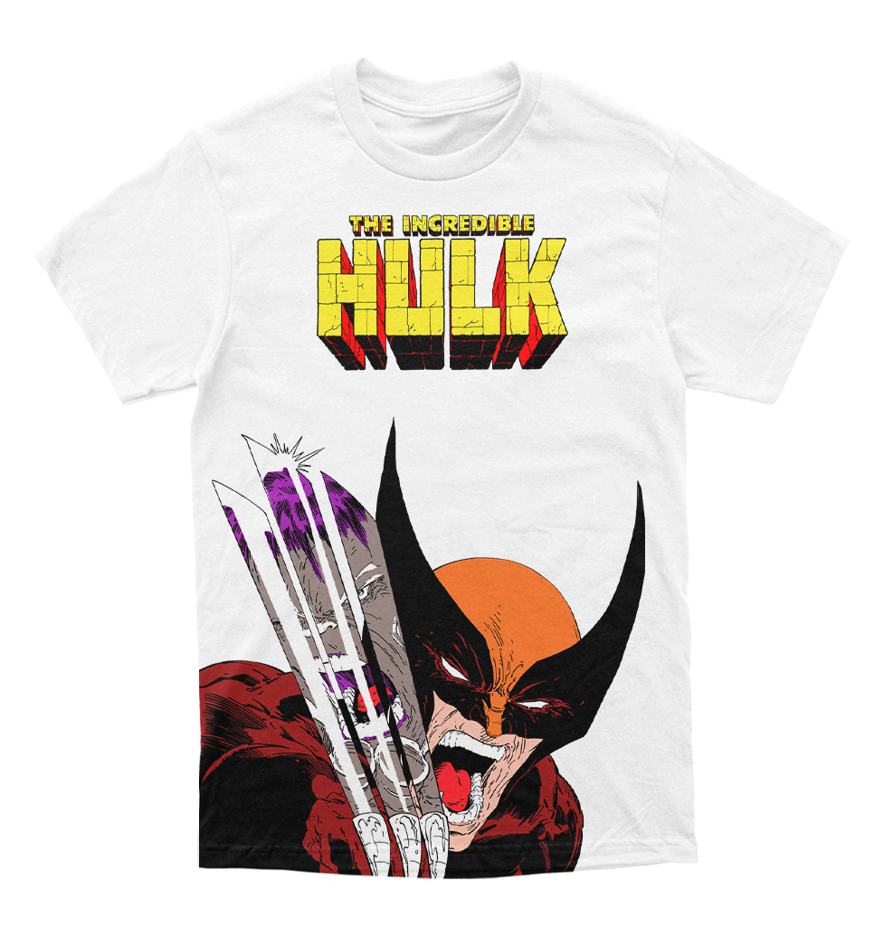 Polera Incredible Hulk #340 - Wolverine vs Hulk