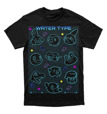 Polera Pokemon - Iniciales Agua
