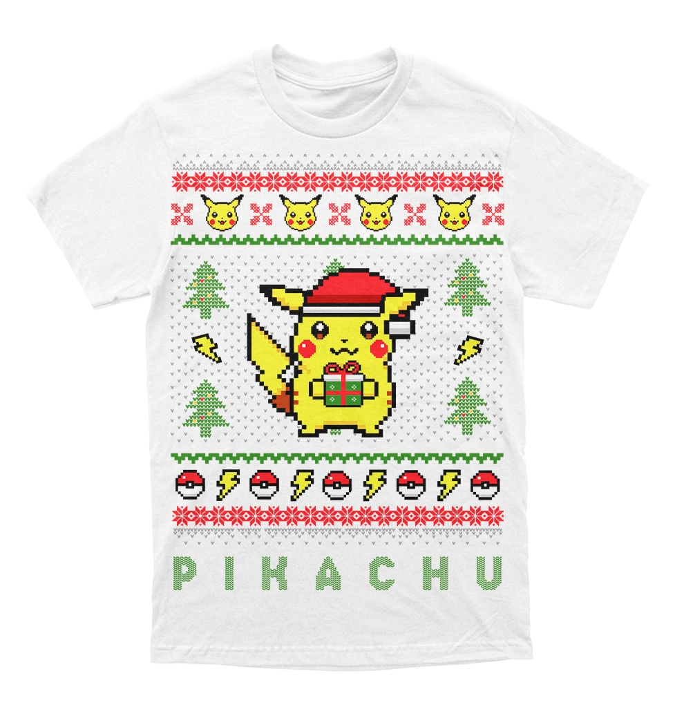 Polera Pikachu Navidad