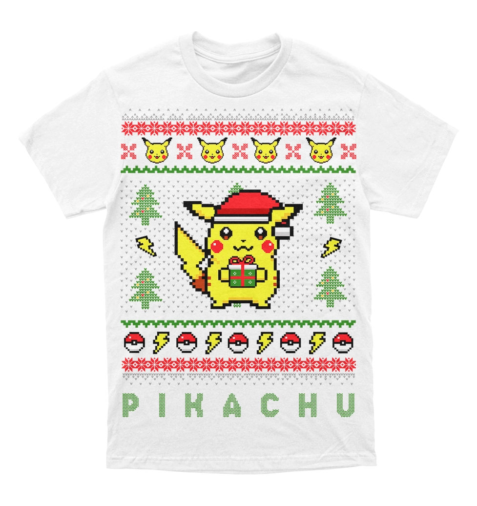 Polera Pokemon - Pikachu - Navidad