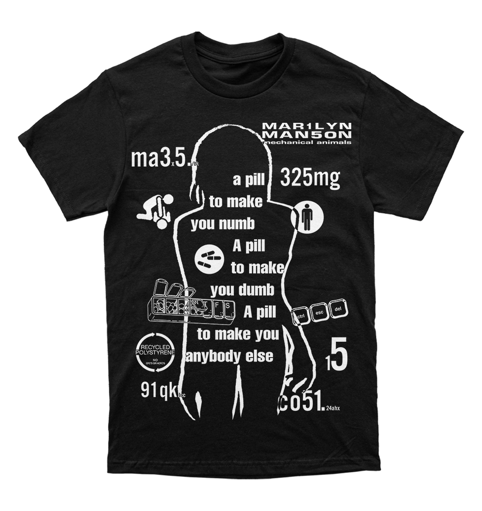 Polera Marilyn Manson - Coma White