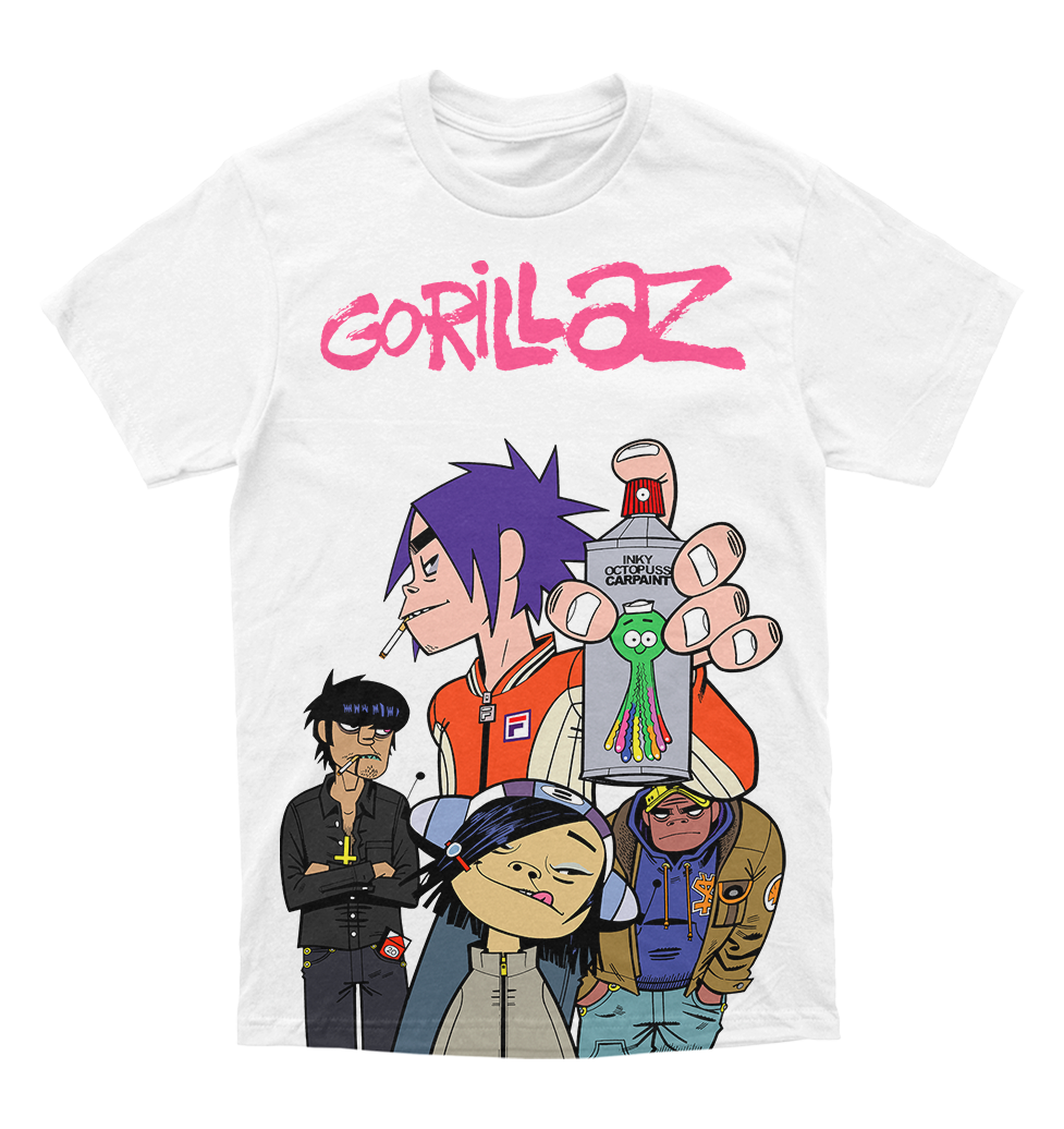 Polera Gorillaz - Inky Octopus Car Paint