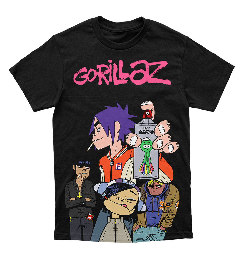 Polera Gorillaz - Inky Octopus Car Paint
