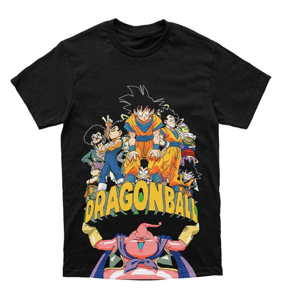 Polera Dragon Ball - Majin Buu y Guerreros Z
