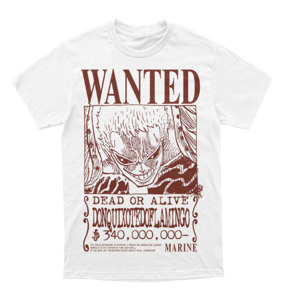 Polera One Piece - Wanted - Donquixote Doflamingo