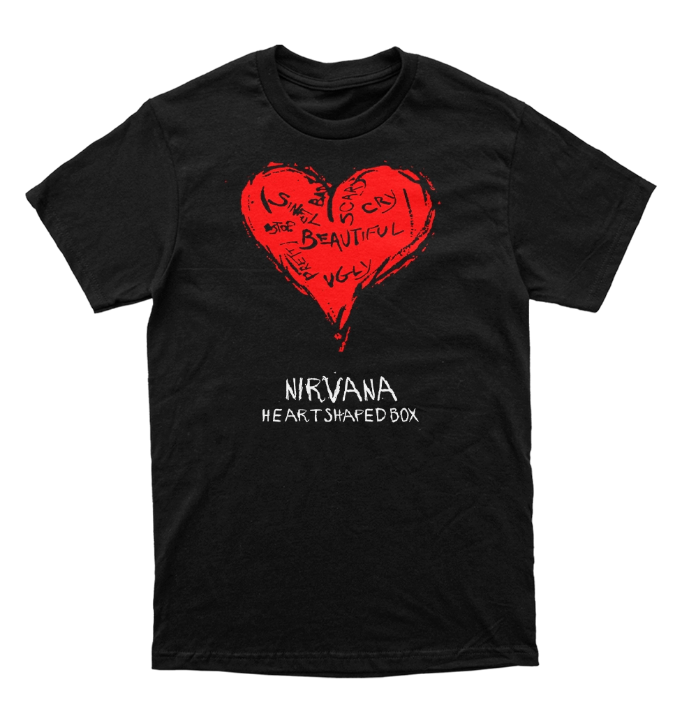 Polera Nirvana - heart-shaped box